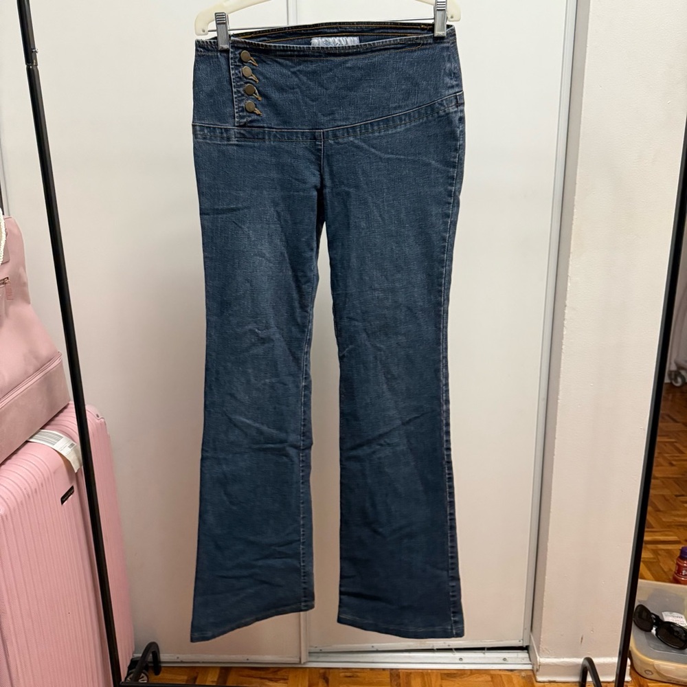 Women's Mid Rise Blue Jeans